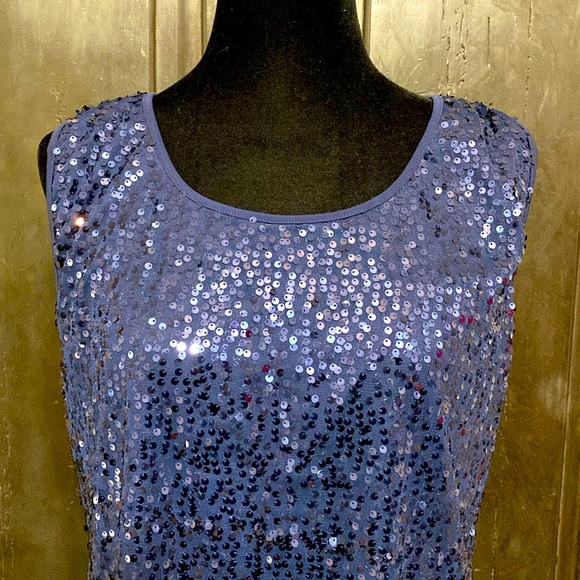 George Navy Blue sequence tank top - Size medium - Picture 4 of 10